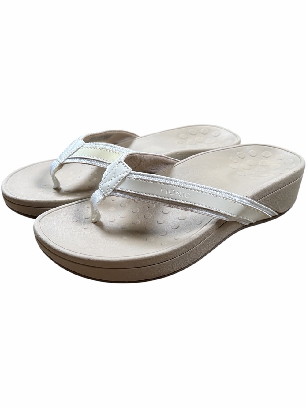 Vionic-Pacific/Sunrise High Tide in Cream Women’s Size 8 Wide Sandal Summer - Picture 2 of 8